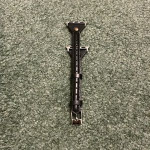 Black leather Apple Watch band